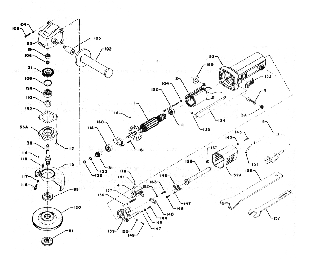 Fig-0 Diagram and Parts List for 794  Porter Cable Sander Grinder